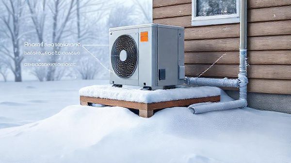 Где лучше устанавливать наружный блок теплового насоса воздух–вода: расстояния, вентиляция и защита от снега